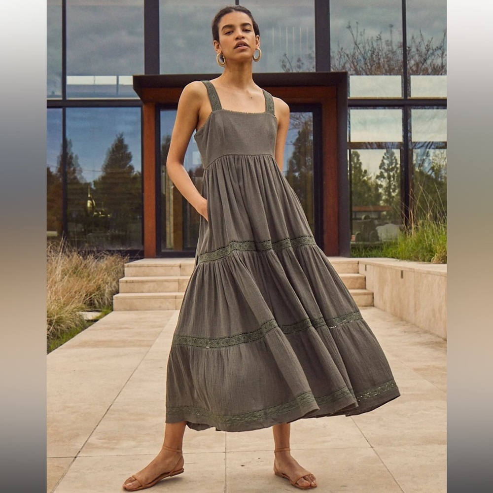 Hunter Bell Daniela Dress | Palm Leaf - Picture 4 of 13